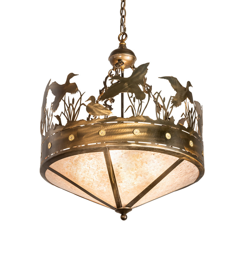 Meyda Tiffany 32314 Four Light Pendant, Antique Copper