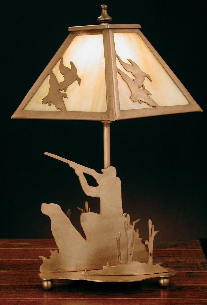 Meyda Tiffany 32486 One Light Table Lamp, Rust,Wrought Iron