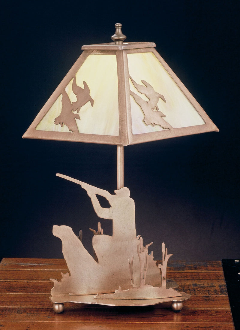 Meyda Tiffany 50401 Two Light Table Lamp, Antique Copper