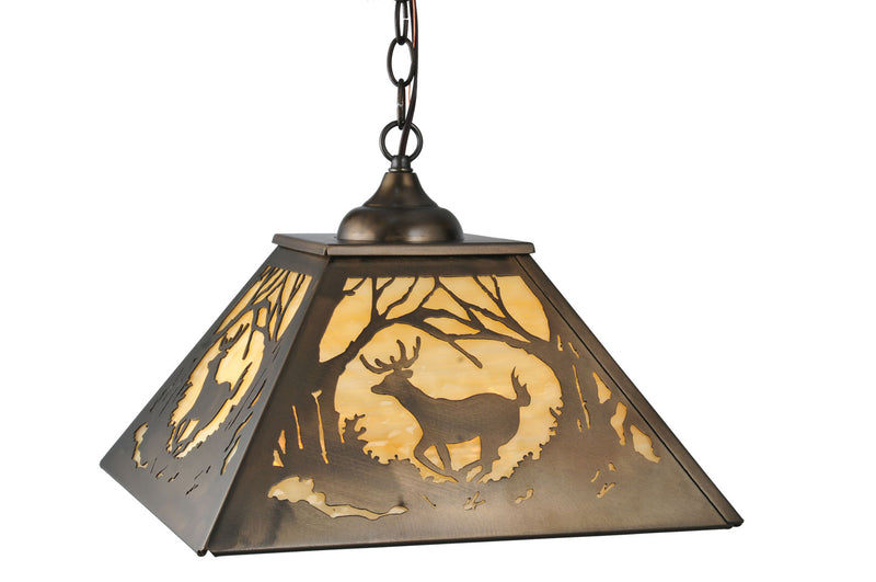 Meyda Tiffany 27902 Two Light Pendant, Antique Copper
