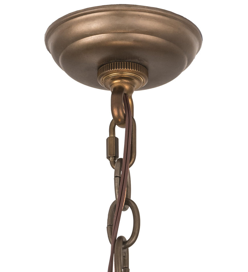 Meyda Tiffany 32127 Four Light Inverted Pendant, Antique Copper