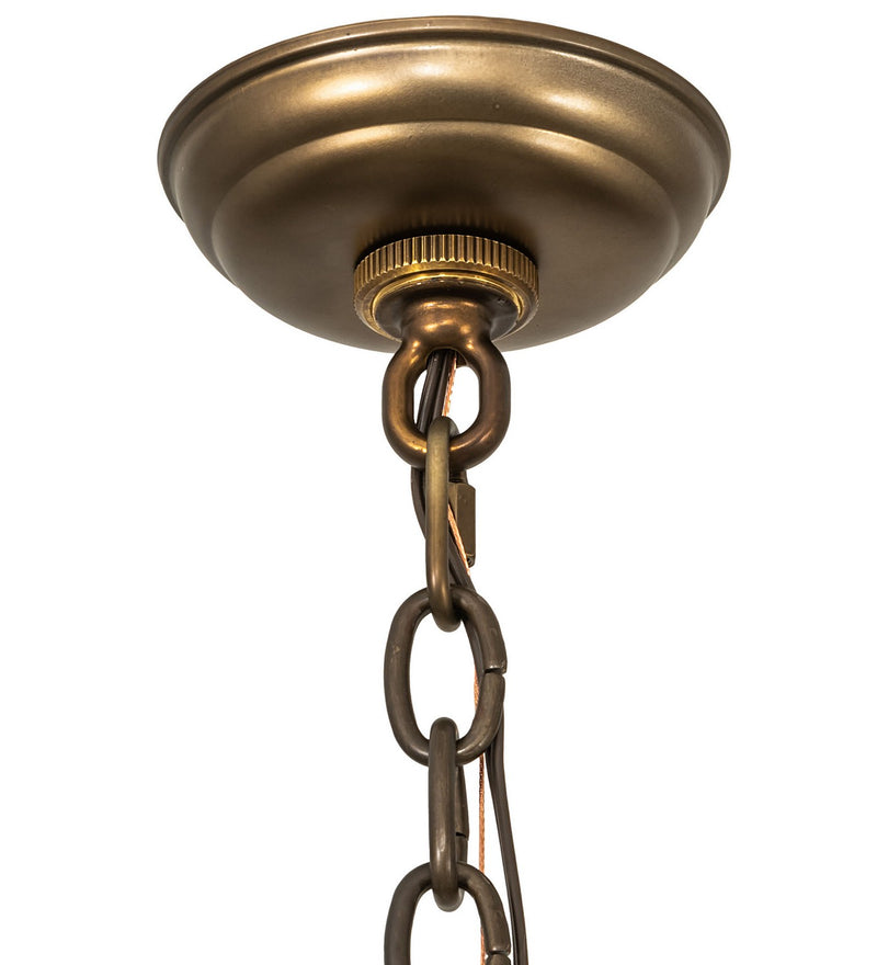 Meyda Tiffany 32120 Four Light Pendant, Antique Copper