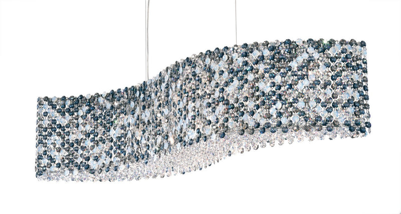 Schonbek RE3214S 13 Light Linear Pendant, Polished Stainless Steel