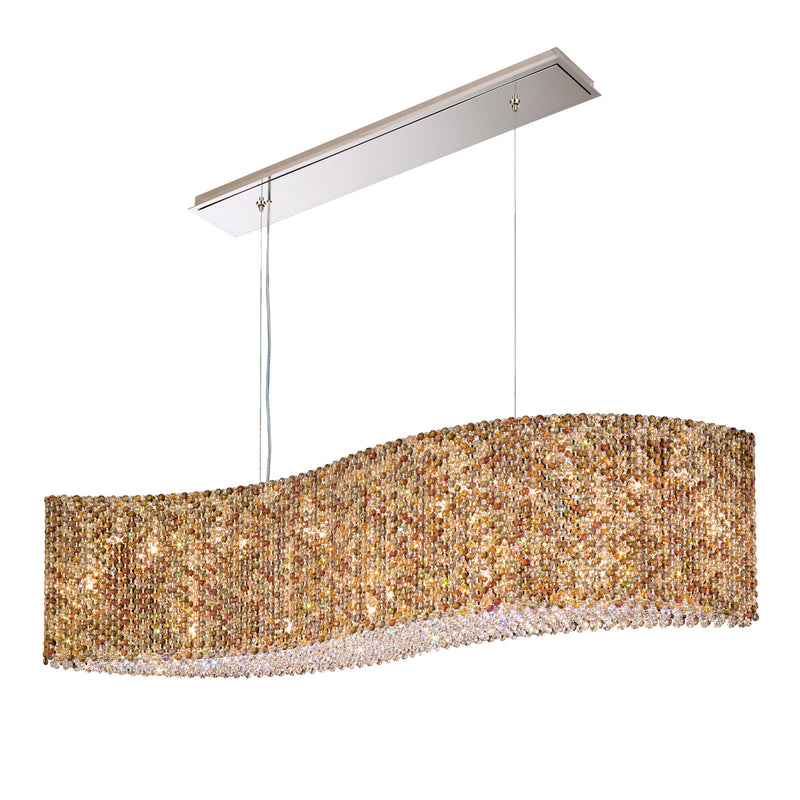 Schonbek RE4821S 21 Light Linear Pendant, Polished Stainless Steel