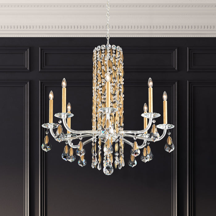 Schonbek RS83081N-06H Eight Light Chandelier, White