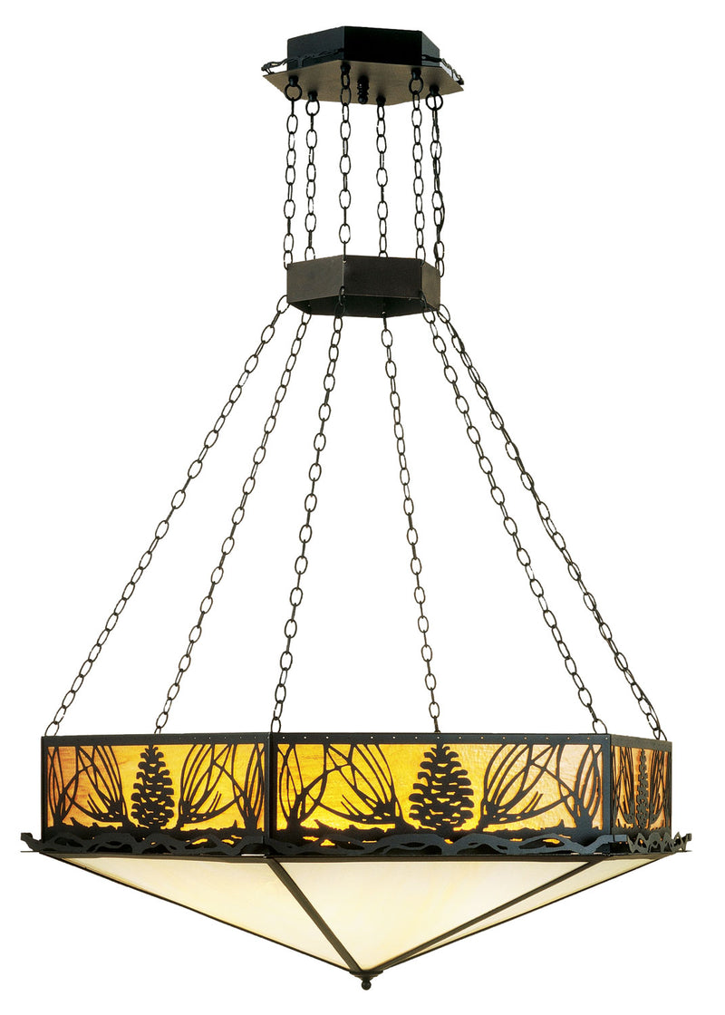 Meyda Tiffany 51006 Six Light Inverted Pendant, Textured Black