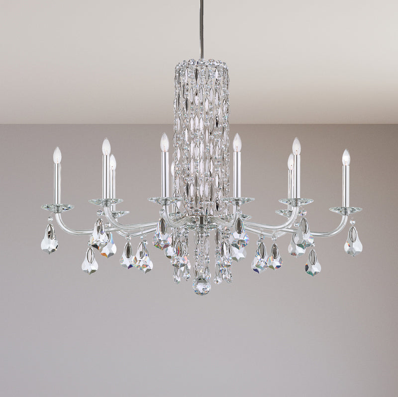 Schonbek RS83101N-06H Ten Light Chandelier, White
