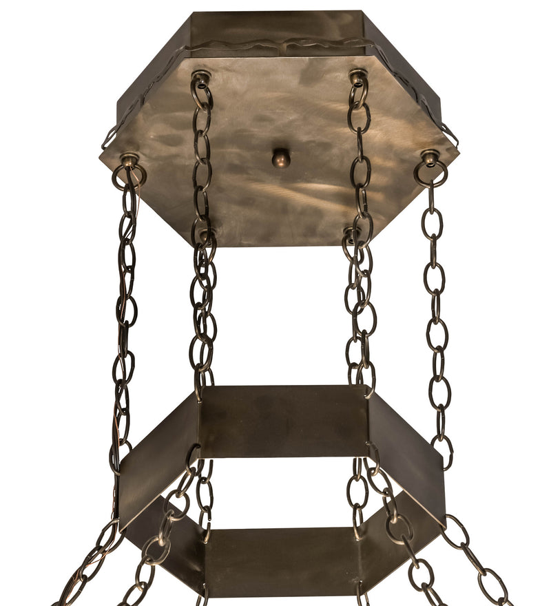 Meyda Tiffany 51211 Four Light Inverted Pendant, Antique Copper