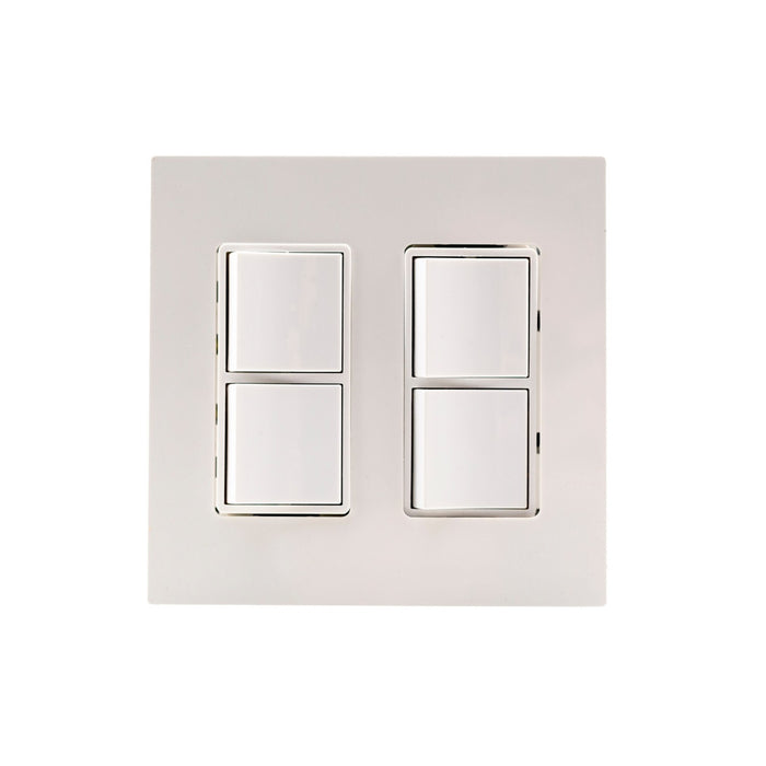 Eurofase EFDWPS Dual Duplex Switch Wall Plate And Gang Box, Stainless Steel