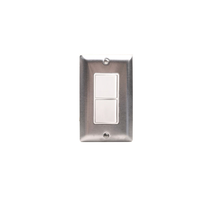 Eurofase EFSWPS Single Duplex Switch Wall Plate And Gang Box, Stainless Steel