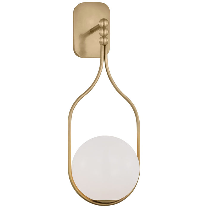 Visual Comfort Signature WS 2020HAB-WG LED Wall Sconce, Hand-Rubbed Antique Brass
