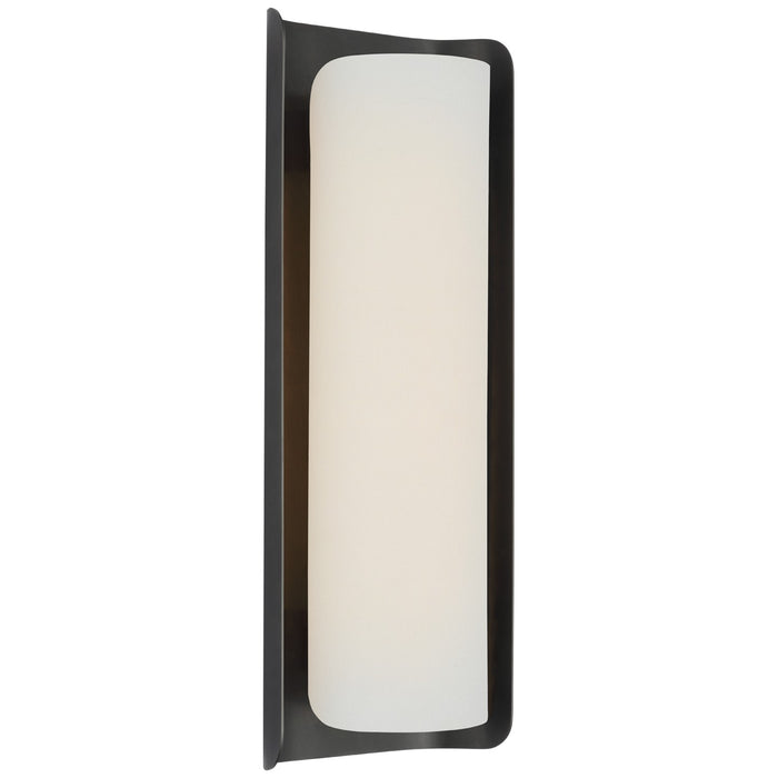 Visual Comfort Signature WS 2074BZ/L LED Wall Sconce, Bronze and Linen