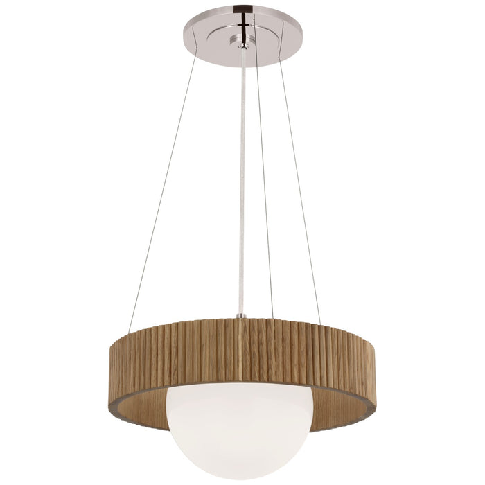 Visual Comfort Signature WS 5000PN/NO-WG LED Chandelier, Polished Nickel and White Glass
