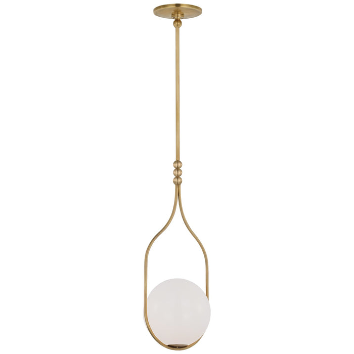Visual Comfort Signature WS 5020HAB-WG LED Pendant, Hand-Rubbed Antique Brass