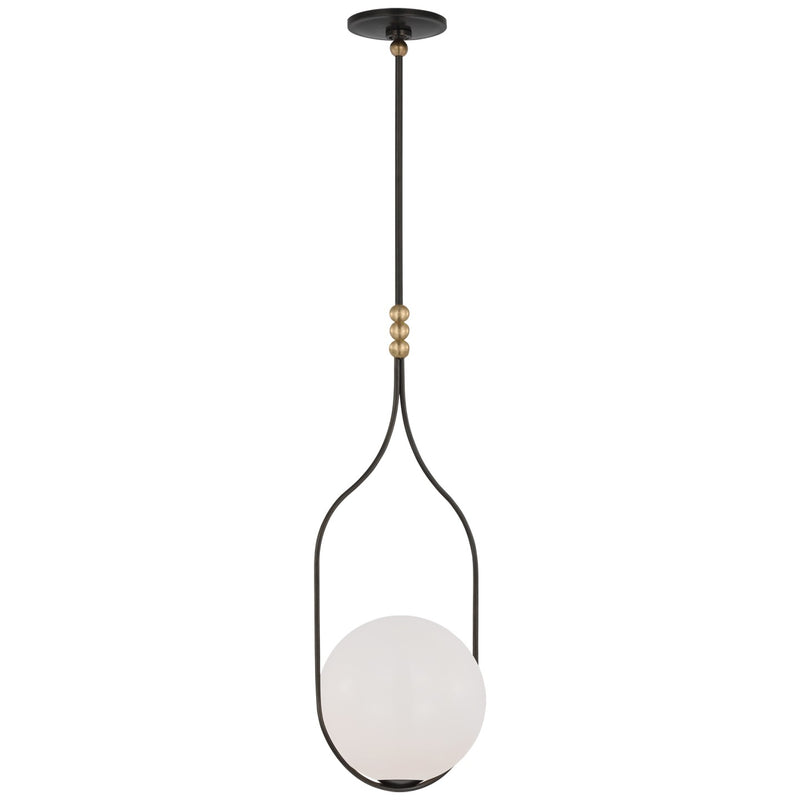 Visual Comfort Signature WS 5021BZ/HAB-WG LED Pendant, Bronze and Brass