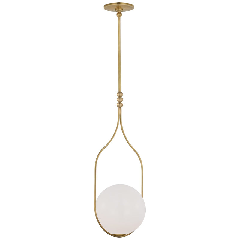 Visual Comfort Signature WS 5021HAB-WG LED Pendant, Hand-Rubbed Antique Brass