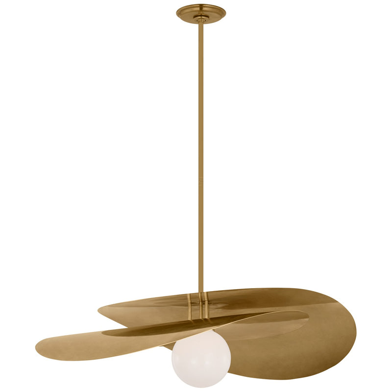 Visual Comfort Signature WS 5050HAB-WG LED Pendant, Hand-Rubbed Antique Brass