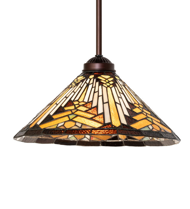 Meyda Tiffany 104359 One Light Pendant, Mahogany Bronze
