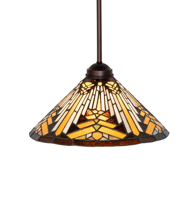 Meyda Tiffany 104359 One Light Pendant, Mahogany Bronze