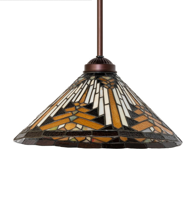 Meyda Tiffany 104359 One Light Pendant, Mahogany Bronze