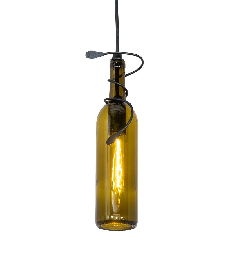 Meyda Tiffany 130299 One Light Mini Pendant, Black Metal