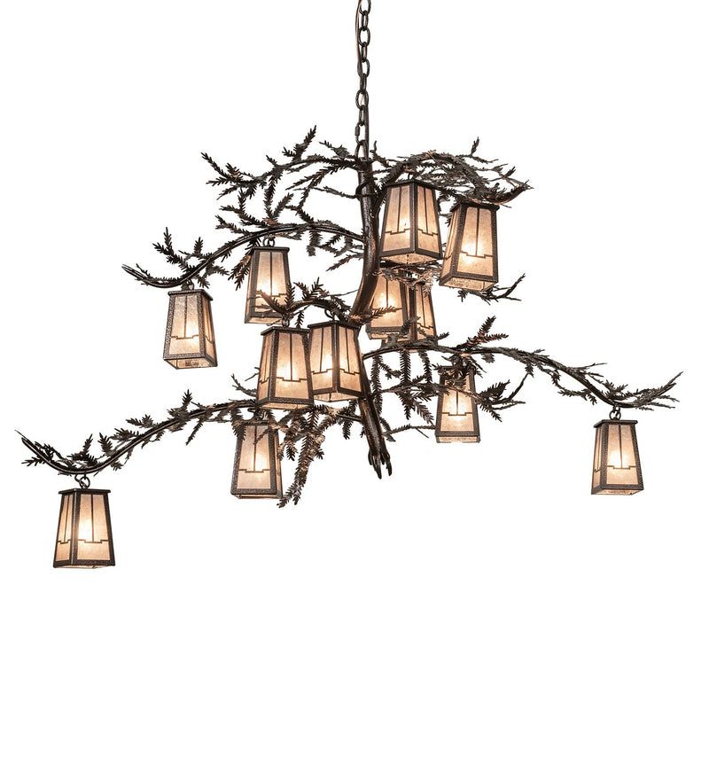 Meyda Tiffany 266421 12 Light Chandelier, Copper Vein