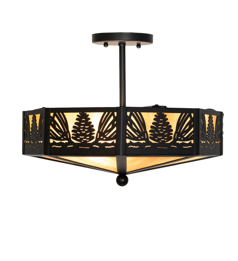 Meyda Tiffany 267161 LED Semi-Flushmount, Solar Black