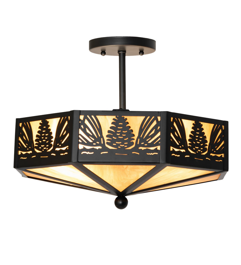 Meyda Tiffany 267161 LED Semi-Flushmount, Solar Black