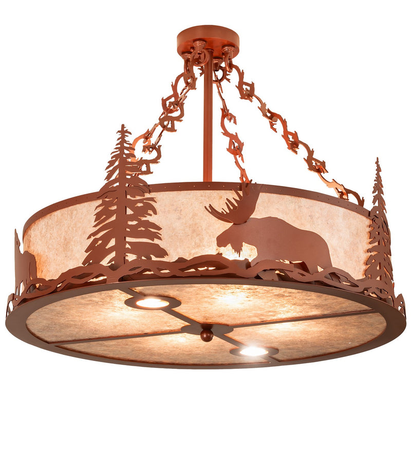 Meyda Tiffany 267438 Six Light Pendant, Pearl Copper