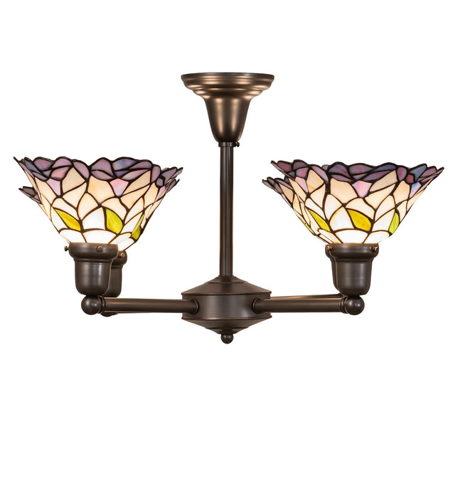 Meyda Tiffany 269466 Four Light Chandelier, Craftsman Brown