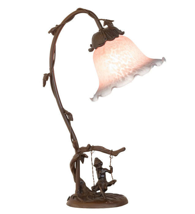 Meyda Tiffany 269723 One Light Mini Lamp, Bronze,Antique Brass