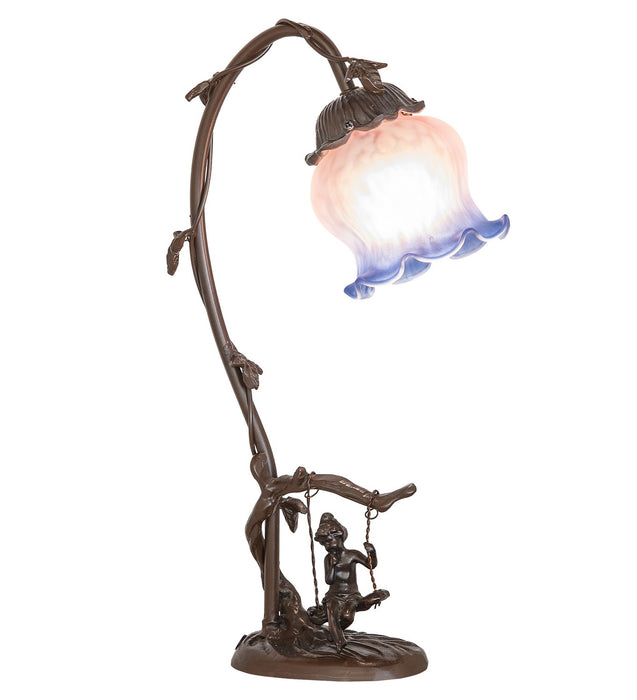 Meyda Tiffany 269729 One Light Mini Lamp, Bronze,Antique Brass