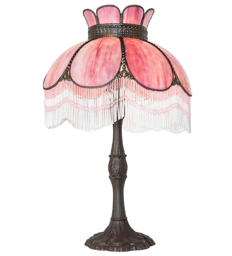 Meyda Tiffany 270013 One Light Table Lamp, Mahogany Bronze