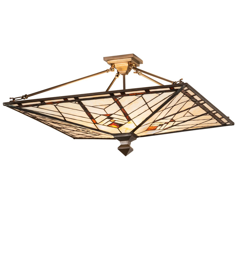 Meyda Tiffany 267072 Four Light Semi-Flushmount, Antique Copper