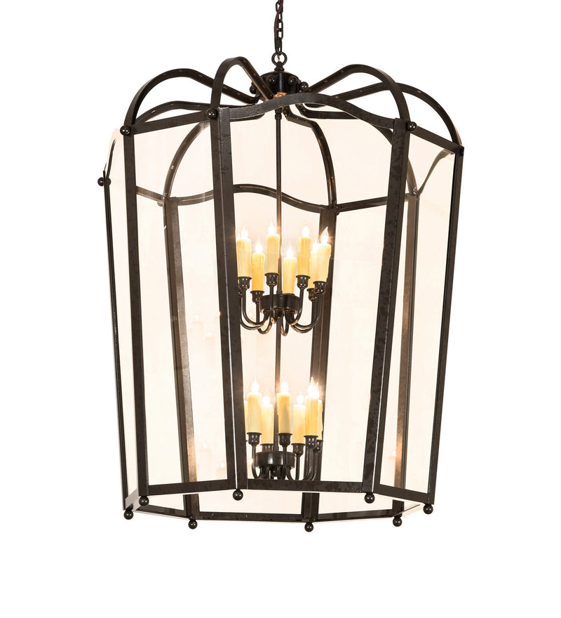 Meyda Tiffany 270313 16 Light Pendant, Bronze Over Textured Black