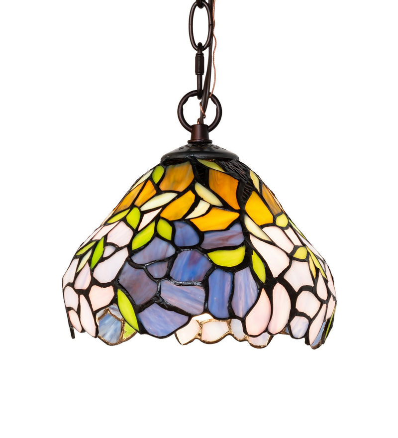 Meyda Tiffany 270649 One Light Mini Pendant, Mahogany Bronze