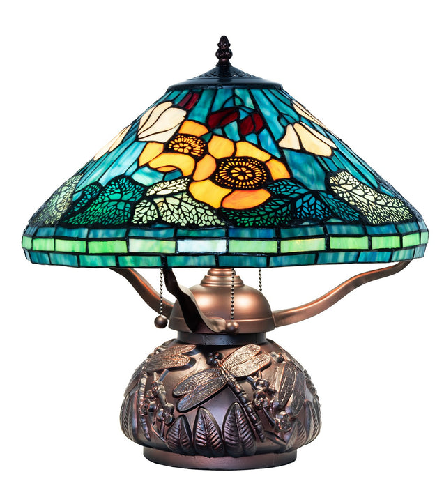 Meyda Tiffany 270673 Three Light Table Lamp, Antique,Mahogany Bronze