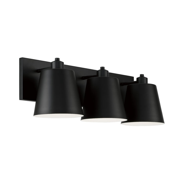 Capital Lighting 151331MB Three Light Vanity, Matte Black