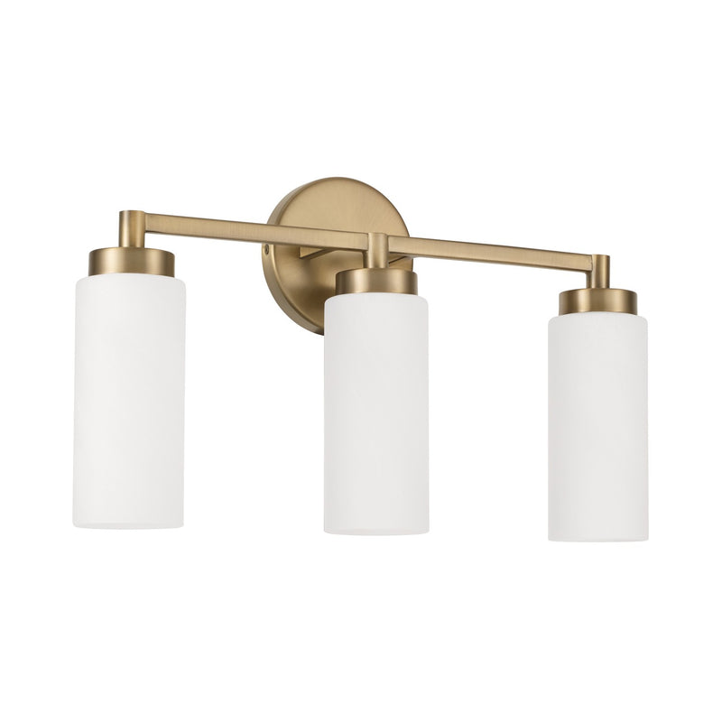 Capital Lighting 151731AD Three Light Vanity, Aged Brass