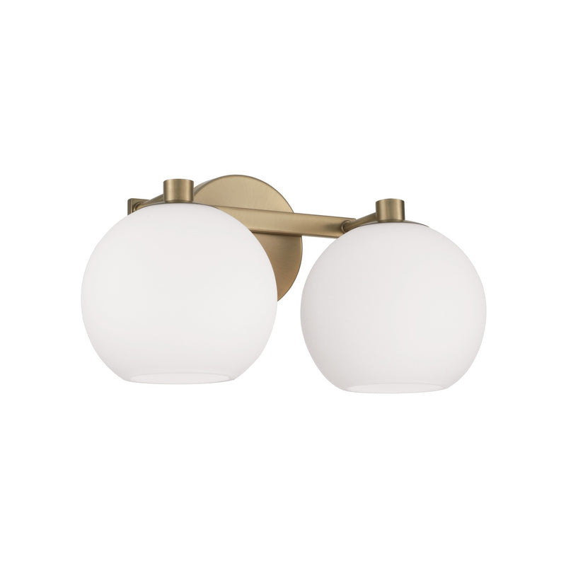 Capital Lighting 152121AD-548 Two Light Vanity, Aged Brass