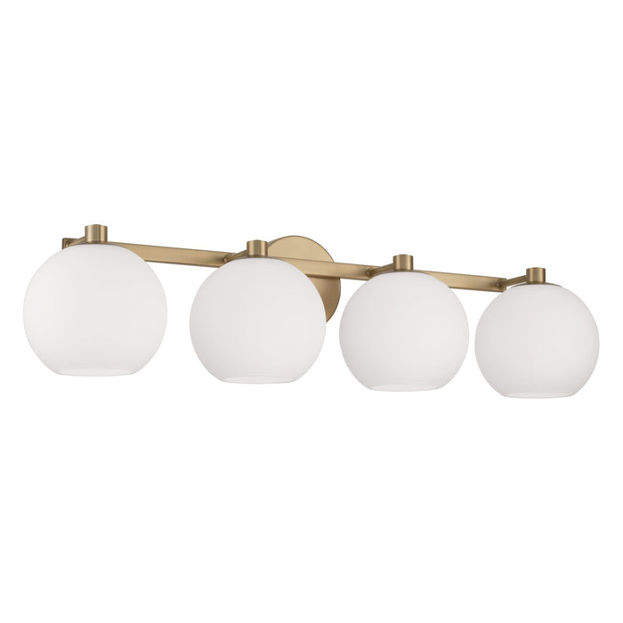 Capital Lighting 152141AD-548 Four Light Vanity, Aged Brass