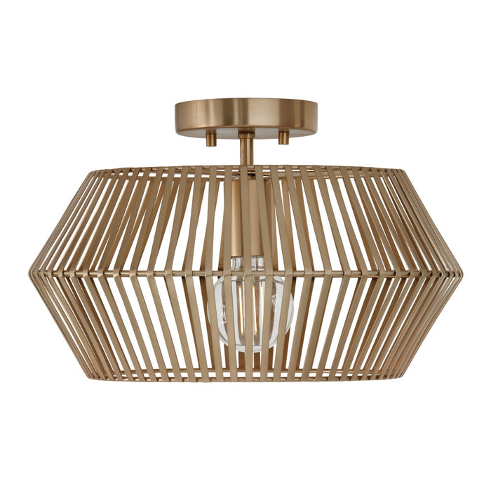 Capital Lighting 230311MA One Light Semi Flush Mount, Matte Brass