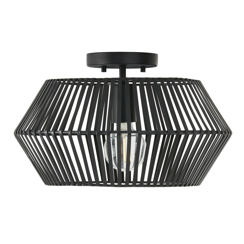 Capital Lighting 230311MB One Light Semi Flush Mount, Matte Black