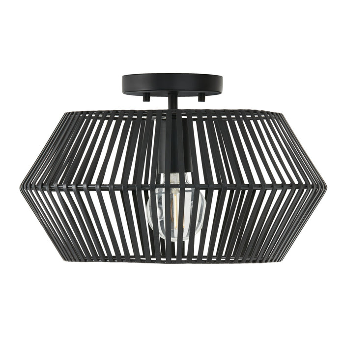 Capital Lighting 230311MB One Light Semi Flush Mount, Matte Black