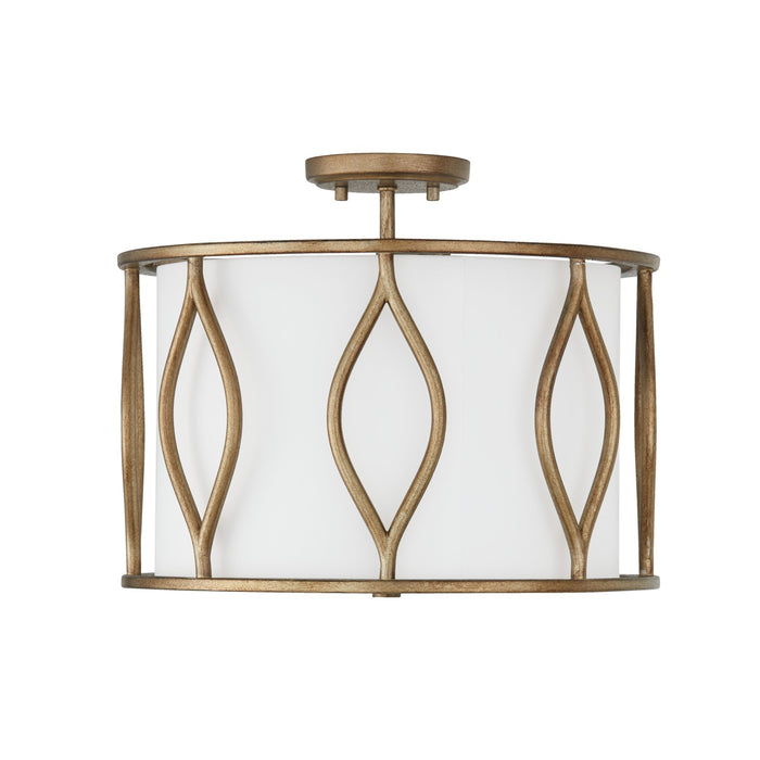 Capital Lighting 252531ML Three Light Semi Flush Mount, Mystic Luster