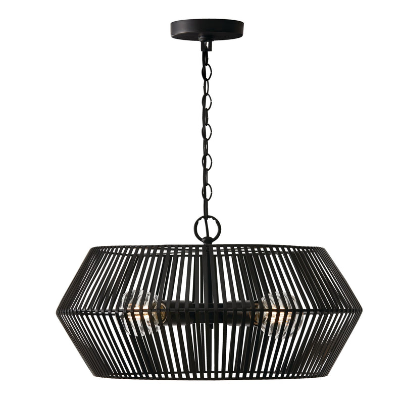 Capital Lighting 330341MB Four Light Pendant, Matte Black