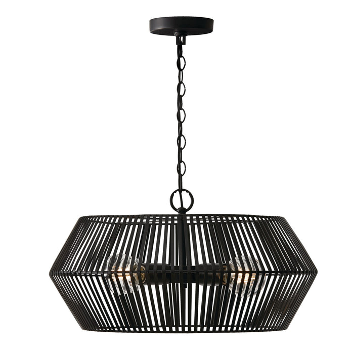 Capital Lighting 330341MB Four Light Pendant, Matte Black