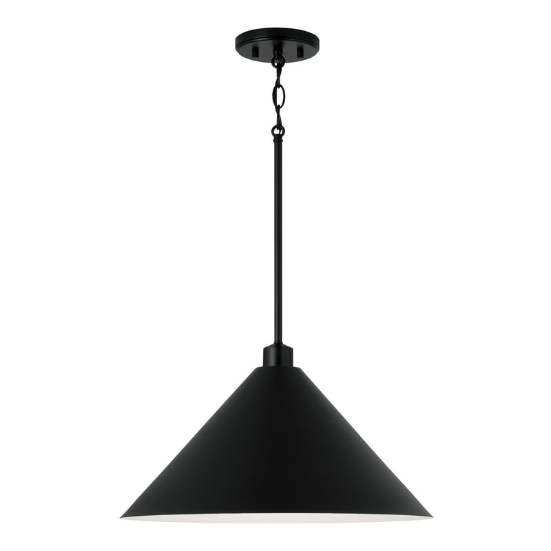 Capital Lighting 351311MB One Light Pendant, Matte Black