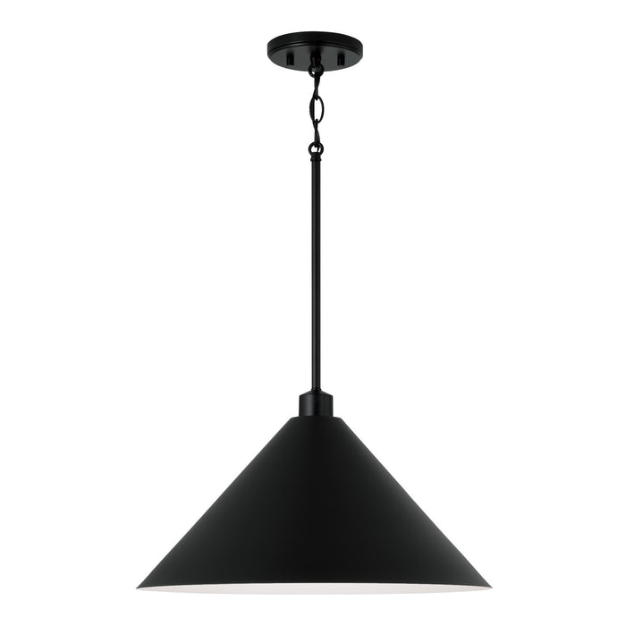 Capital Lighting 351311MB One Light Pendant, Matte Black