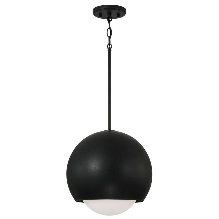 Capital Lighting 351611BI One Light Pendant, Black Iron
